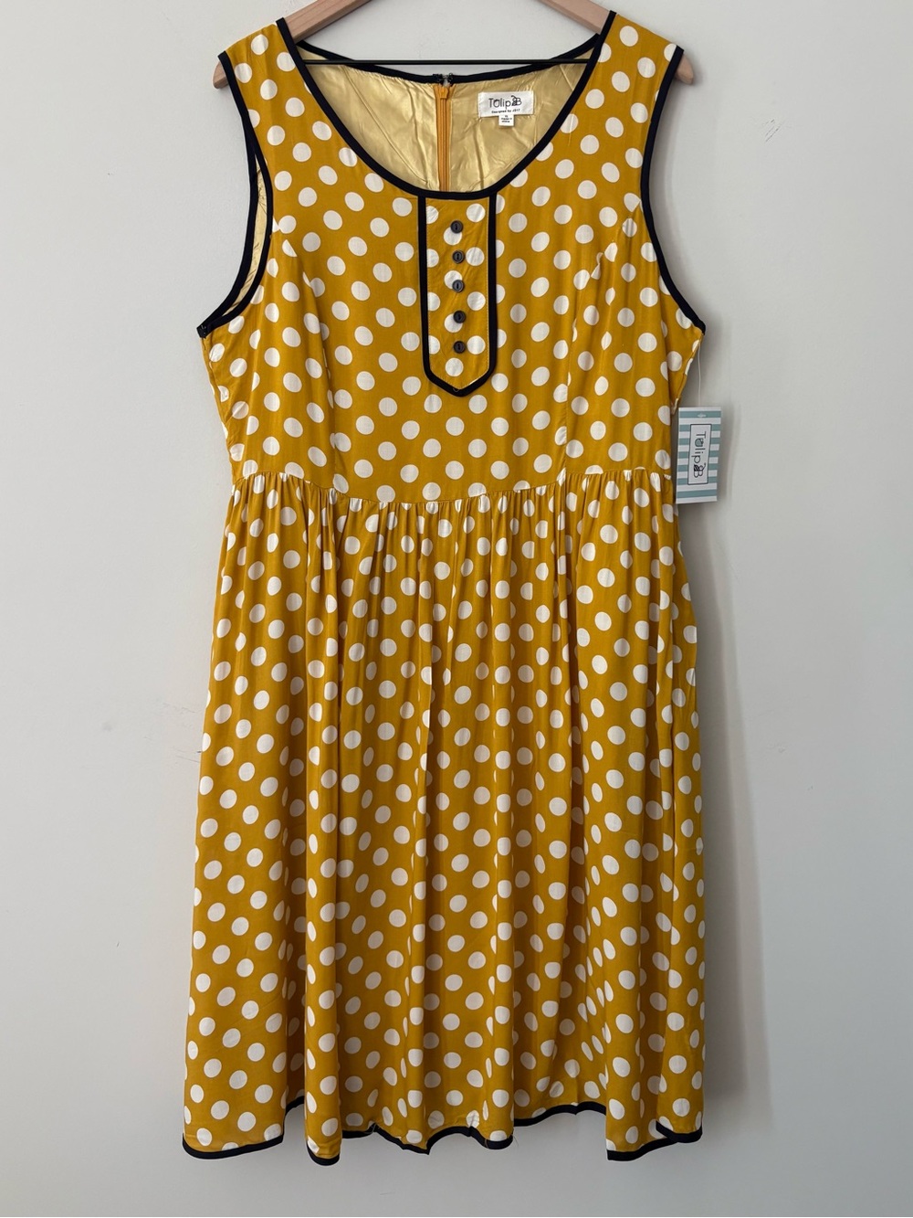Tulip B Polka Dot Sleeveless Midi Dress